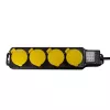 Stromverlängerungskabel LogiLink LPS254 1,5 m 4 AC-Steckdosen Outdoor Schwarz Gelb