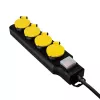 Stromverlängerungskabel LogiLink LPS254 1,5 m 4 AC-Steckdosen Outdoor Schwarz Gelb