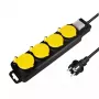 Stromverlängerungskabel LogiLink LPS254 1,5 m 4 AC-Steckdosen Outdoor Schwarz Gelb