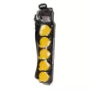 Stromverlängerung LogiLink LPS255 1,5 m 5 AC-Steckdosen Outdoor Schwarz Gelb