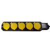 Stromverlängerung LogiLink LPS255 1,5 m 5 AC-Steckdosen Outdoor Schwarz Gelb