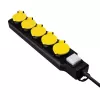 Stromverlängerung LogiLink LPS255 1,5 m 5 AC-Steckdosen Outdoor Schwarz Gelb