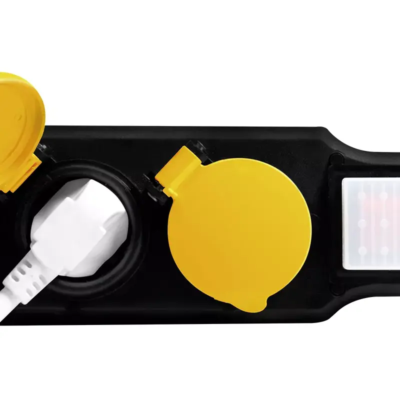 Stromverlängerung LogiLink LPS255 1,5 m 5 AC-Steckdosen Outdoor Schwarz Gelb