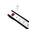 Power Extension LogiLink LPS211 3m 5 AC Outlets Indoor Schwarz White