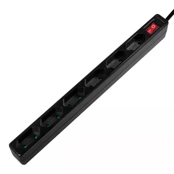 Power Extension LogiLink LPS232B 1.5m 6 AC Outlets Indoor Schwarz