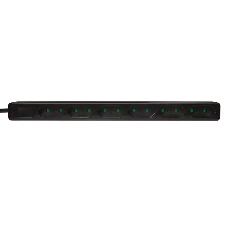 Power Extension LogiLink LPS231B 1.5m 6 AC Outlets Indoor Schwarz