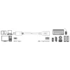 USB-Kabel LogiLink USB C - USB A 0,15m CU0098 Schwarz