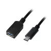 USB-Kabel LogiLink USB C - USB A 0,15m CU0098 Schwarz