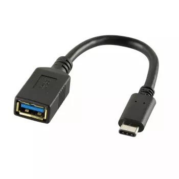 USB-Kabel LogiLink USB C - USB A 0,15m CU0098 Schwarz