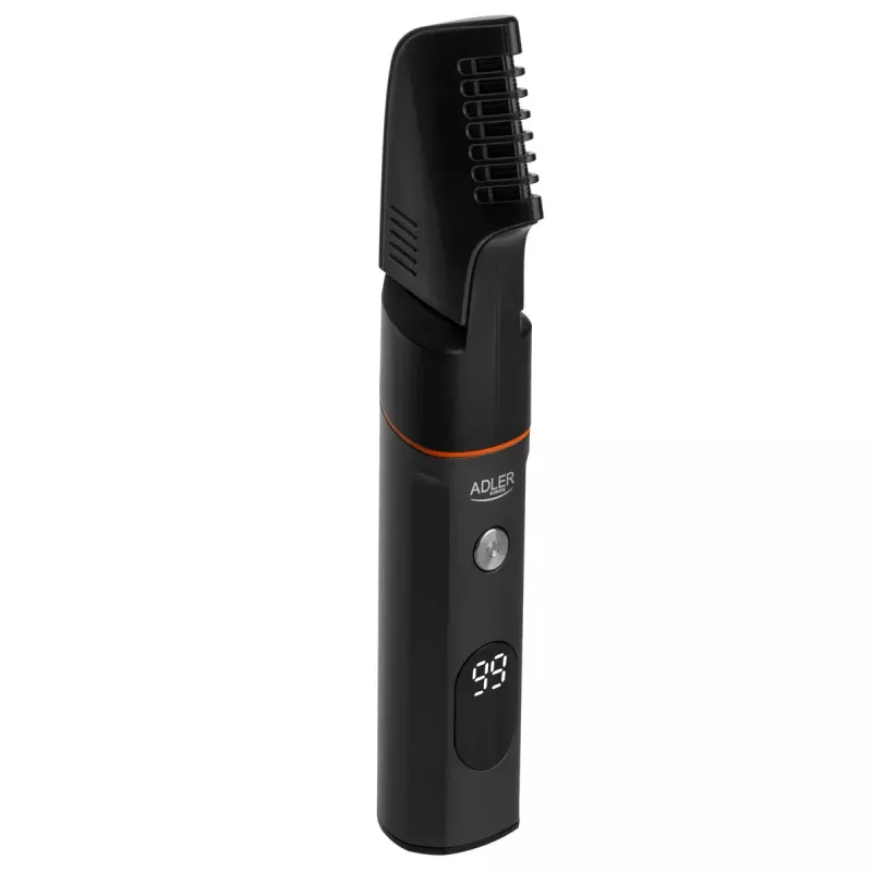 Elektrisches Pflegeset Adler AD 2946 – kabelloser 5-in-1-Herrentrimmer, 4 Längenstufen, 60 Min. Laufzeit, Schwarz/Edelstahl