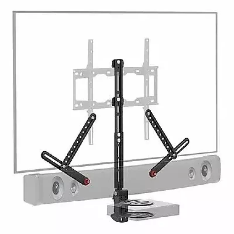 AV-Geräteregal Barkan E850, 1 Fach, schwarz, 565 mm Höhe, 6,5 kg Tragfähigkeit