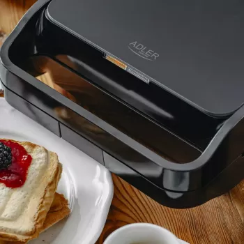 Sandwichmaker 2-in-1 Adler AD 3070b — 850 W, 2 Platten, schwarz