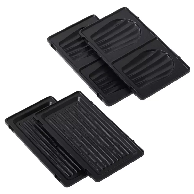 Sandwichmaker 2-in-1 Adler AD 3070b — 850 W, 2 Platten, schwarz