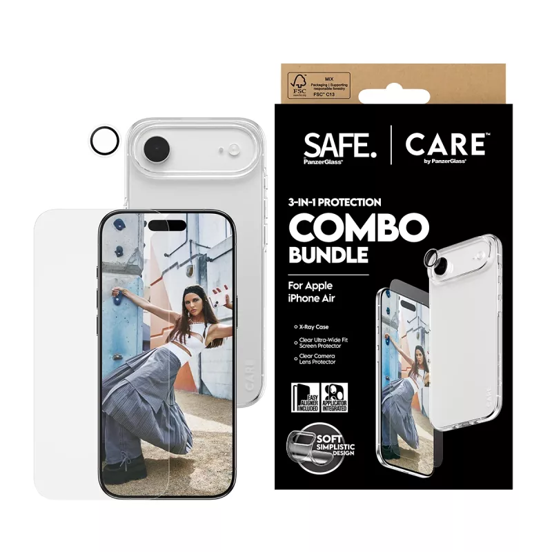 Screen Protector + Kamera- & Rückseitenfolie Kombi PanzerGlass für iPhone 17 Air CR78718
