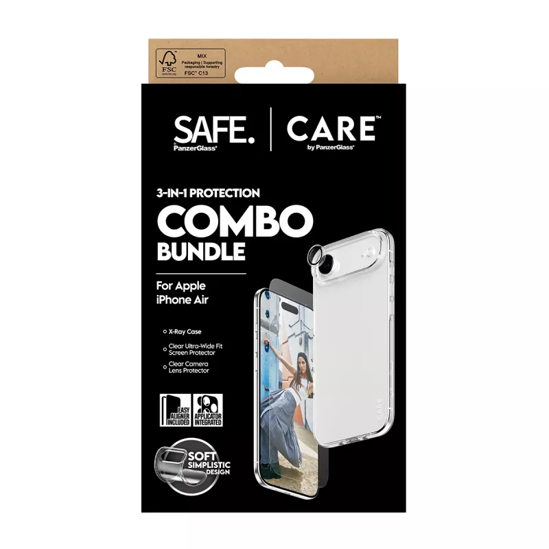 Screen Protector + Kamera- & Rückseitenfolie Kombi PanzerGlass für iPhone 17 Air CR78718