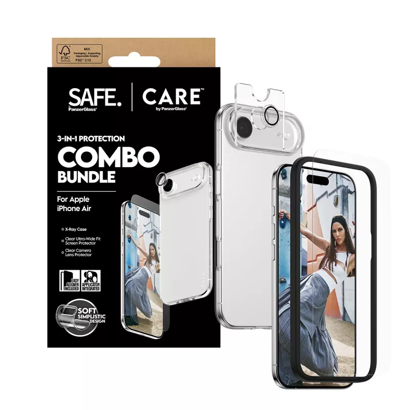 Screen Protector + Kamera- & Rückseitenfolie Kombi PanzerGlass für iPhone 17 Air CR78718