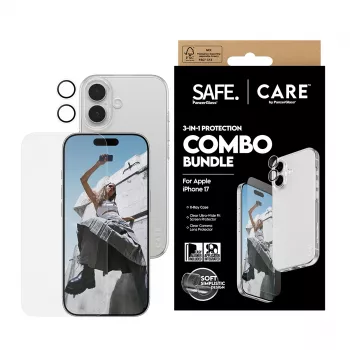PanzerGlass 3-in-1 Combo Bundle für iPhone 17 – Displayschutz, Kameralinsenschutz und Hülle
