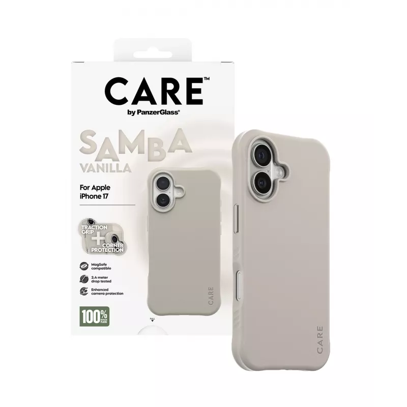 Cover PanzerGlass CARE by modische Hülle Samba Vanilla w. MagSafe iPhone 17