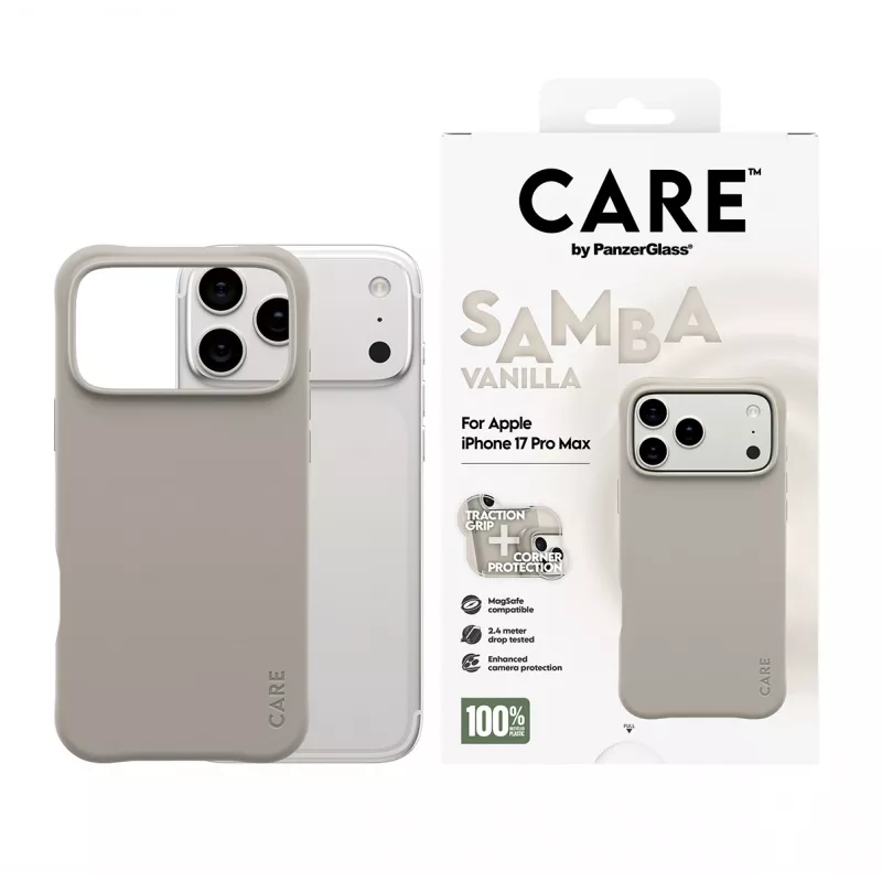 Cover PanzerGlass CARE by Fashionable Case Samba Vanilla mit MagSafe für iPhone 17 Pro Max