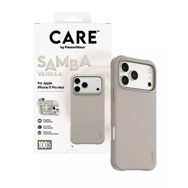 Cover PanzerGlass CARE by Fashionable Case Samba Vanilla mit MagSafe für iPhone 17 Pro Max