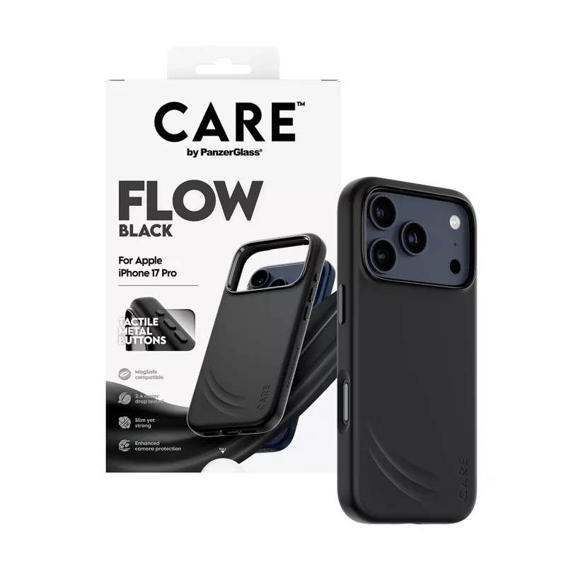 Schutzhülle PanzerGlass CARE by Feature FLOW Case Schwarz mit MagSafe für iPhone 17 Pro