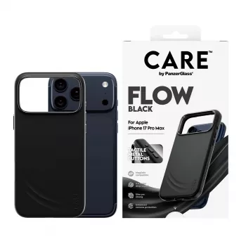 Schutzhülle PanzerGlass CARE by Feature FLOW für iPhone 17 Pro Max, Cover, schwarz, MagSafe-kompatibel