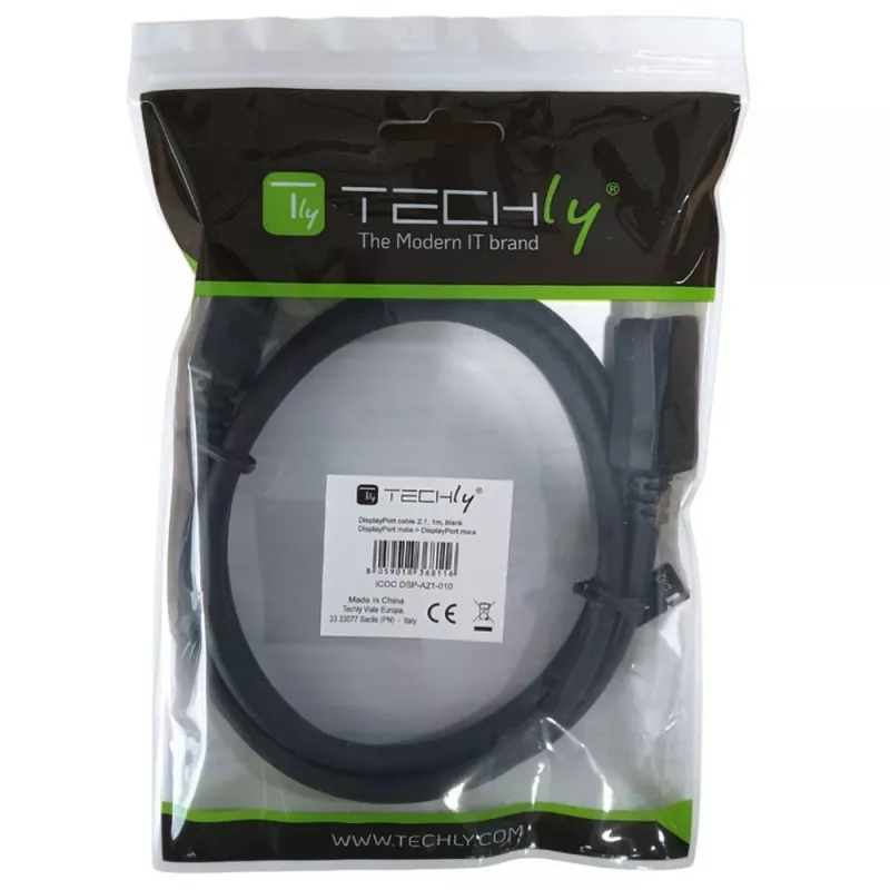 DisplayPort-Kabel Techly ICOC-DSP-A21-020 2 m Schwarz