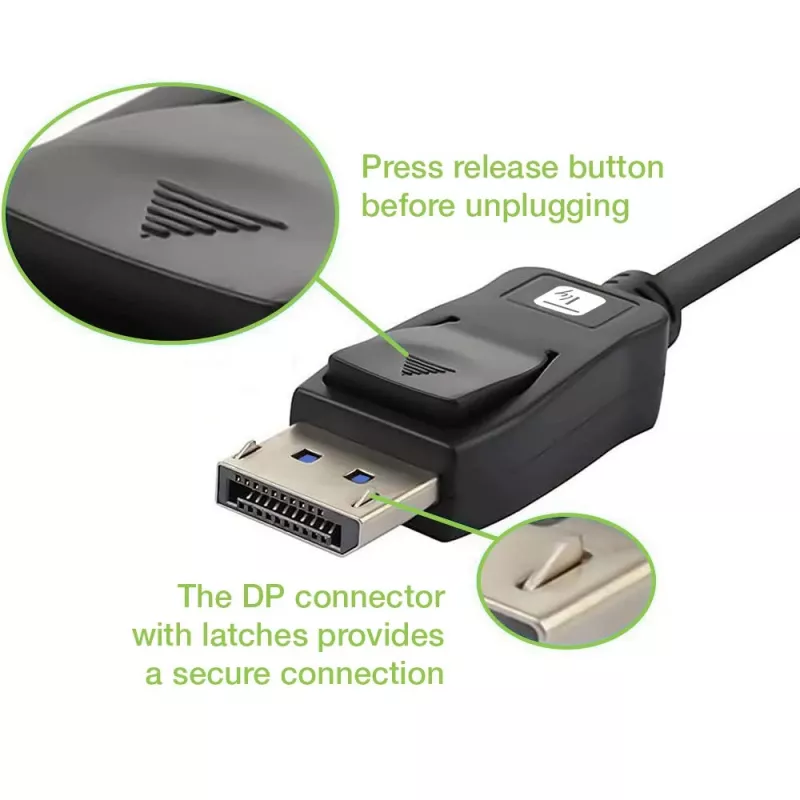 DisplayPort-Kabel Techly ICOC-DSP-A21-020 2 m Schwarz