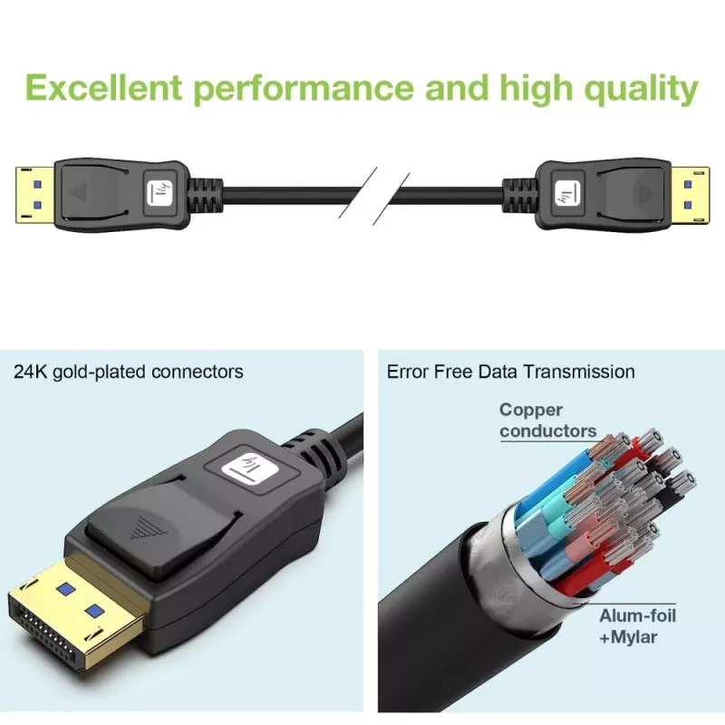 DisplayPort-Kabel Techly ICOC-DSP-A21-020 2 m Schwarz