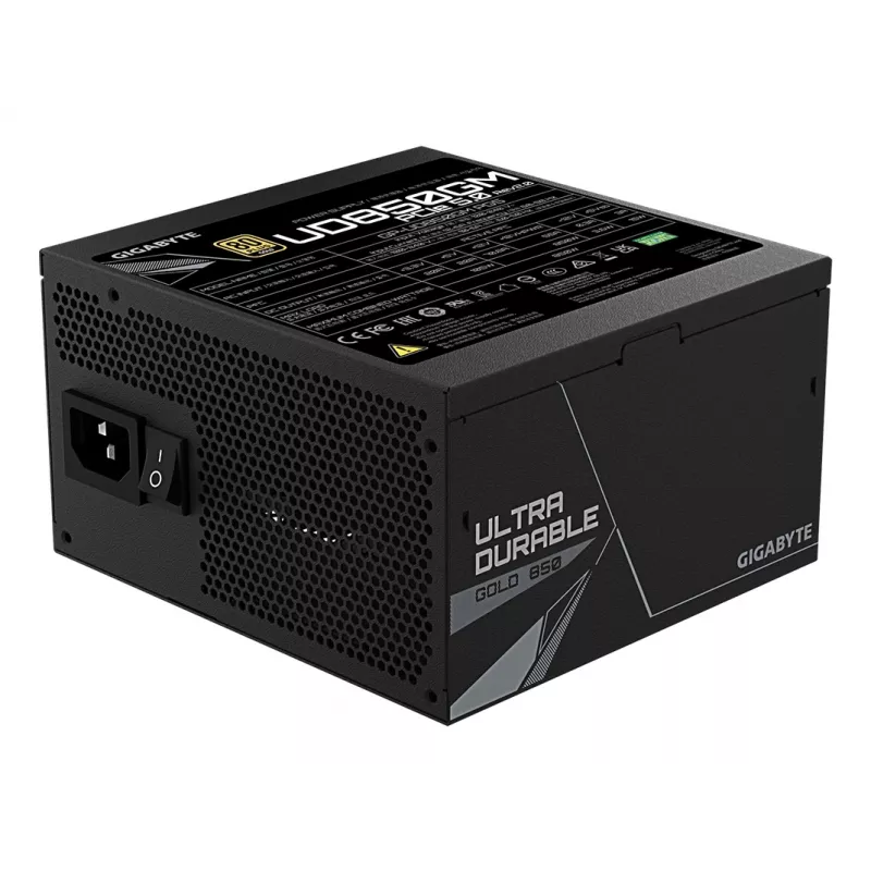 GIGABYTE UD850GM PG5 V2 Netzteil- PCIe Gen 5.1, 80 PLUS Gold, vollmodularer Aufbau, 120mm Lüfter, ATX 3.1 kompatibel, EU-Stecker