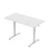 Gaming-Tisch huzaro Hero 8.1 — weißer elektrisch höhenverstellbarer Tisch 120×60 cm, 720–1180 mm, 50 kg Belastbarkeit, Kabelmanagement