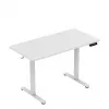 Gaming-Tisch huzaro Hero 8.1 — weißer elektrisch höhenverstellbarer Tisch 120×60 cm, 720–1180 mm, 50 kg Belastbarkeit, Kabelmanagement