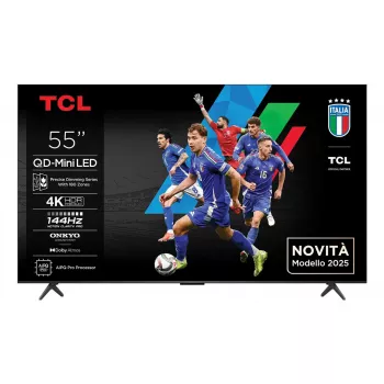 TV TCL 55Q6C 55 Zoll QD-Mini LED 4K Ultra HD, 3840×2160, Google TV, HDMI 2.1, 2.1ch 40W, HDR10+