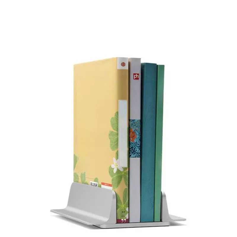 Laptop-Ständer TECHLY Vertikaler Aluminium-Notebook-Ständer Silber für bis zu 17 Zoll (96×150×48 mm, 580 g)