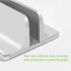 Laptop-Ständer TECHLY Vertikaler Aluminium-Notebook-Ständer Silber für bis zu 17 Zoll (96×150×48 mm, 580 g)