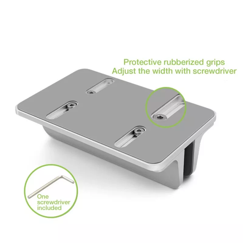 Laptop-Ständer TECHLY Vertikaler Aluminium-Notebook-Ständer Silber für bis zu 17 Zoll (96×150×48 mm, 580 g)