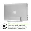 Laptop-Ständer TECHLY Vertikaler Aluminium-Notebook-Ständer Silber für bis zu 17 Zoll (96×150×48 mm, 580 g)