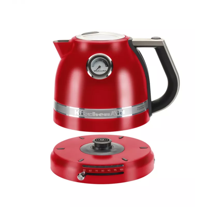 Elektro-Wasserkocher KITCHENAID 1,5 L 2400 W, Edelstahl/Aluminium, 7 Temperatureinstellungen, Imperial Red