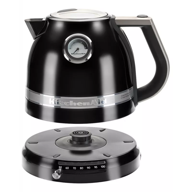 Elektrischer Wasserkocher KITCHENAID 1,5 L 2400 W Schwarz, 7 Temperatureinstellungen, Edelstahl/Aluminium