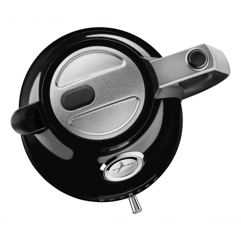 Elektrischer Wasserkocher KITCHENAID 1,5 L 2400 W Schwarz, 7 Temperatureinstellungen, Edelstahl/Aluminium