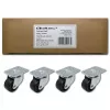 Rollen-Set für Rack QOLTEC 4 Stück ohne Feststellung Modell 54508