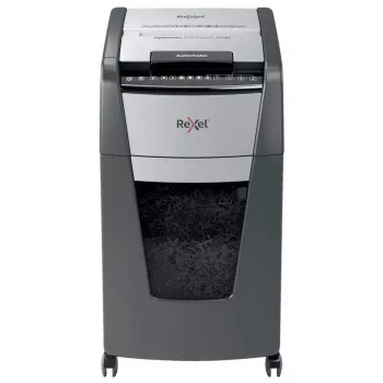 Rexel Optimum Auto+ 300M Papiervernichter Mikroschnitt 55 dB 23 cm Schwarz, Grau