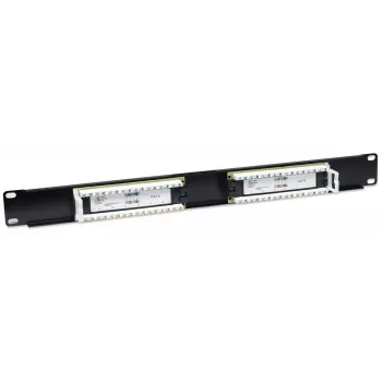 Intellinet Patch Panel, Cat6, UTP, 16-Port, 1U, Schwarz