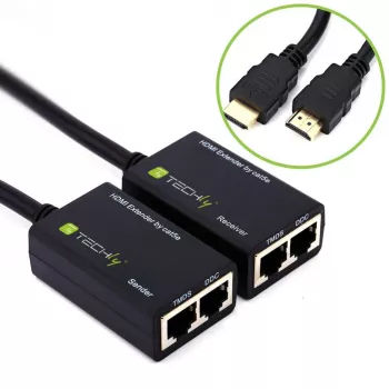 Techly Verstärker HDMI Cat 5e / 6 Kompakt 30m IDATA EXT-E30D