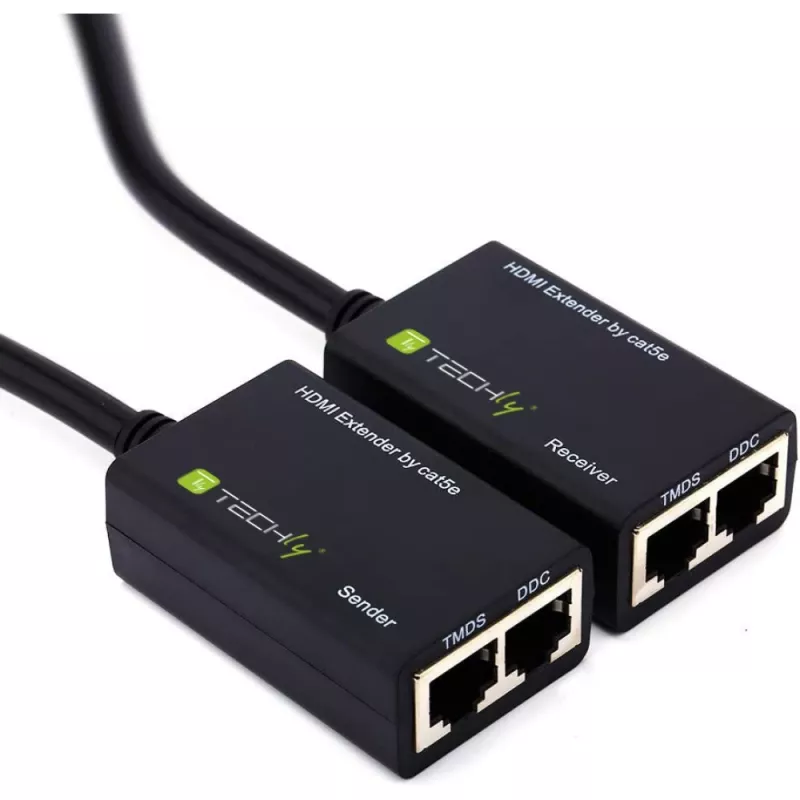 Techly Verstärker HDMI Cat 5e / 6 Kompakt 30m IDATA EXT-E30D