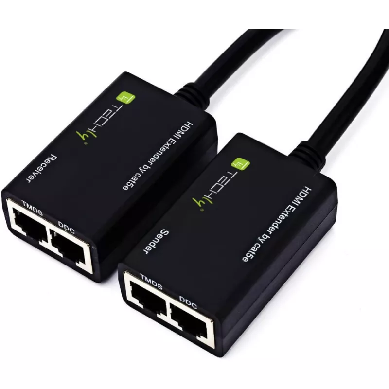 Techly Verstärker HDMI Cat 5e / 6 Kompakt 30m IDATA EXT-E30D