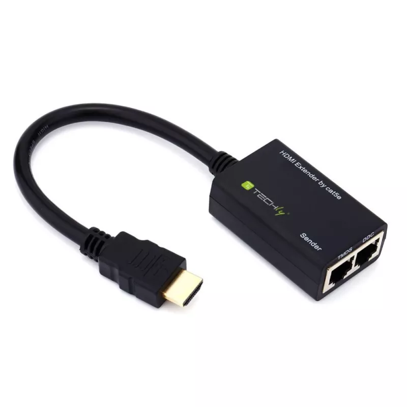 Techly Verstärker HDMI Cat 5e / 6 Kompakt 30m IDATA EXT-E30D