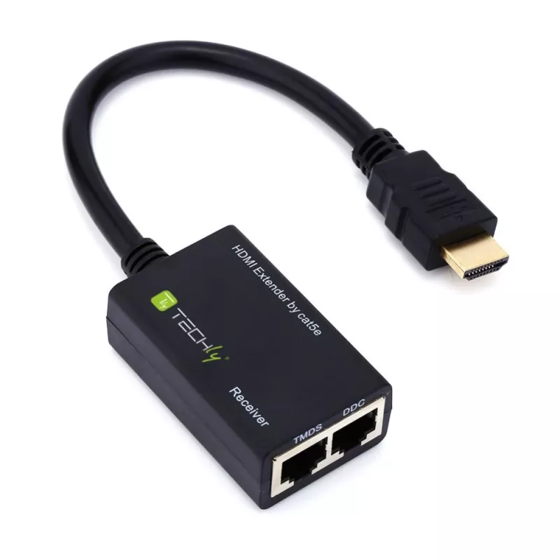Techly Verstärker HDMI Cat 5e / 6 Kompakt 30m IDATA EXT-E30D