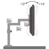 Techly 13-27 Zoll Tischständer für Monitor Langer Arm Neigbar ICA-LCD 502BK
