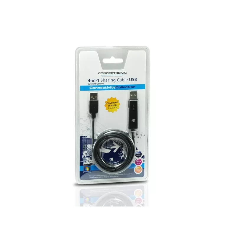 Conceptronic USB 2.0 1,8 m KVM-Kabel Schwarz